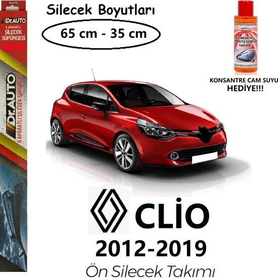 Dr.Auto Renault Clio Muz Tipi 9 Aparatlı Ön Silecek Takımı (2012-2019)