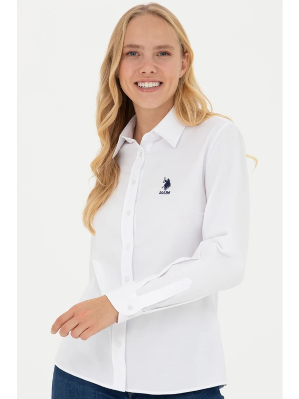 U.s. Polo Assn. Kadın Beyaz Basic Gömlek 50271267-VR013