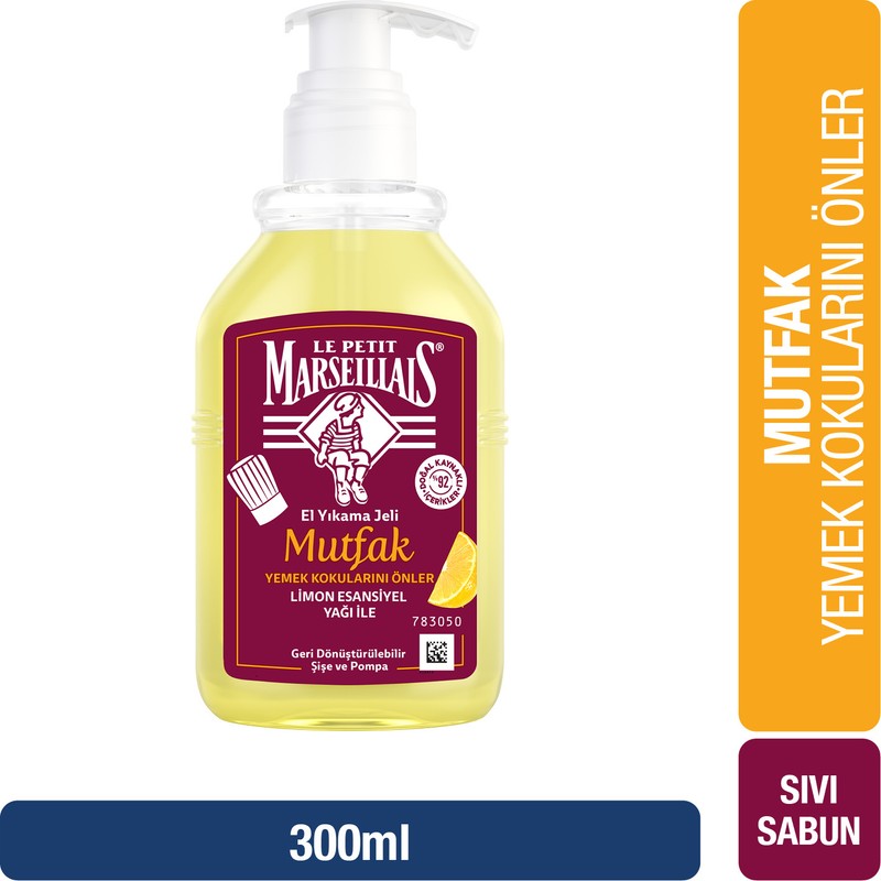 Le Petit Marseillais Mutfak Sabun 300 ml Limon Esansiyel Yağı ile Yemek Kokularını Önler