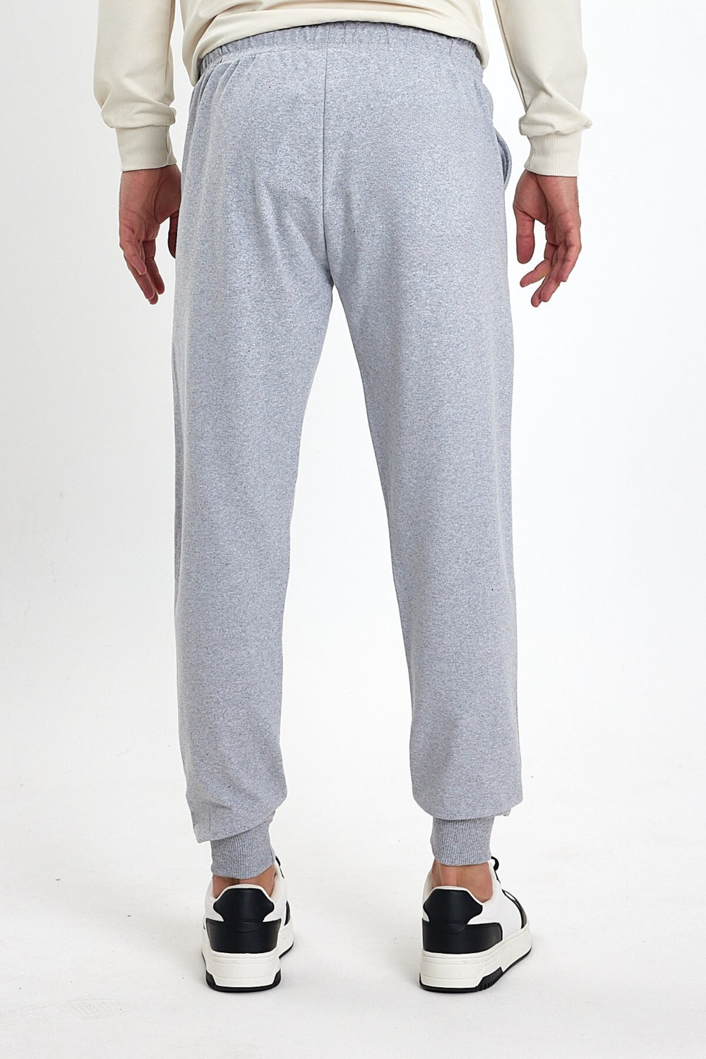 Mmetalic Erkek Regular Fit Rahat Kesim Beli Bağcıklı Jogger Cepli Lastikli Paça Siyah Eşofman Altı görsel 6