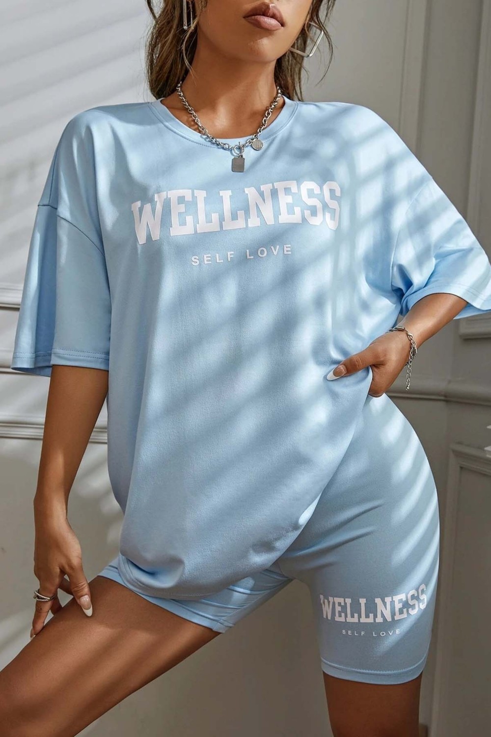 Merry See Wellness Baskılı Soft Kısa Kollu Şortlu Alt Üst Takımı görsel 5