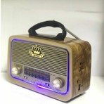 Ataşbey 301 Nostaljik Ahşap/kahve Usb-Tf Bluetooth 3 Band Klasik Radyo