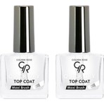 Golden Rose Oje Kurutucu Top Coat 2'li Set 60 Saniyede Kuruyan UV Korumalı Maxi Brush Fırçalı