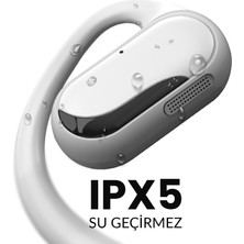 HiFuture FutureMate Pro BT 5.2 IPX5 Su Geçirmez ENC Çevresel Gürültü Engelleme 4 Mikrofonlu Open-Ear Kablosuz Kulak İçi Kulaklık Beyaz/Gri