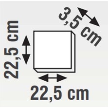 K2 Global Global K2 KDL432 18W 4000K Ilık Beyaz Sıva Üstü Kare Smd  LED Panel