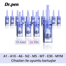 Dr.pen Dermapen Iğnesi (10 Adet) A1 - A10 - A6 - N2 - M5 - M7 - E30 - Mym Cihazları ile Uyumlu