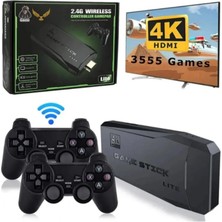 Zens Shop  2.4g Uyumlu Kablosuz Çift Kol Oyunlar 4K Game Stick 3500 Oyun Atari Oyun