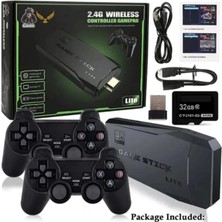 Zens Shop  2.4g Uyumlu Kablosuz Çift Kol Oyunlar 4K Game Stick 3500 Oyun Atari Oyun