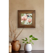 Artavessa Masif Ahşap Çerçeveli Taş Tablo Pano 15,5 x 15,5 cm