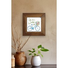 Artavessa Masif Ahşap Çerçeveli Taş Tablo Pano 15,5 x 15,5 cm