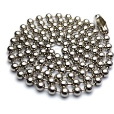 Market66 4.5mm Çok Kalın Orta Uzunlukta Top Boncuk Kolye Zincir Paslanmaz Çelik 60 cm