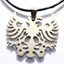 Market66 Paslanmaz Çelik Çift Başlı Kartal Kolye