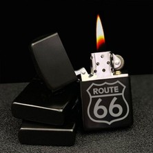 Market66 U.s. Route 66 Abd ROUTE66 Yol Sembol Lazer Silinmez Resimli Benzinli Hediyelik Çakmak