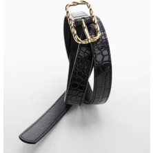 ZR Accessory Muadil Kroko Derili Burgu Tokalı Kadın Pantolon Kemeri, Ceket Kemeri, Elbise Kemeri, Gömlek Kemeri
