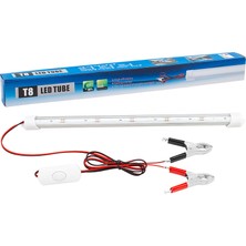 Ayt Powermaster 12 Volt 5 Watt T8 LED Akü Maşalı 30 cm Seyyar Aydınlatma Tamirci Lambası