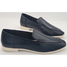 Ayakkabım Official Deri Siyah Kadın Ayakkabı Babet  Siyah