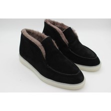 Ayak Kabım Hakiki Deri Kadın Siyah Bot Kürklü Astar Beden 36 Renk Siyah