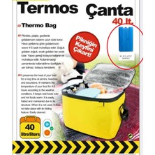 Termos Çanta - Piknik Çantası Buz Aküsü Hediyeli 40LT (K246)