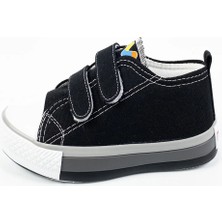 Aktaş Ayakkabı Çocuk Erkek Siyah Ortopedik Converse Model Keten Bantlı Spor Ayakkabı