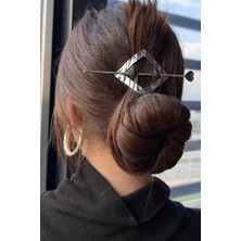 Efna Store Gümüş Renk Metal Topuz Toka