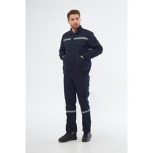 Mervem Orange Safety  Kışlık Takım 7/7 Gabardin  %100 Pamuk  Lacivert