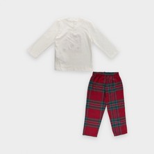 Yılbaşı Temalı Panço Erkek Bebek Pijama Takımı Kırmızı Renk ile Sevimli Desenler Sunar