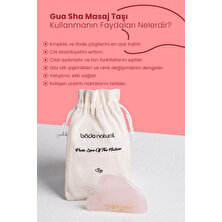 Bade Natural Pembe Kuvars Gua Sha %100 Doğal ve Gerçek Yüz Masaj Taşı