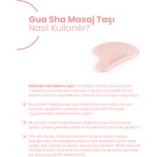 Bade Natural Pembe Kuvars Gua Sha %100 Doğal ve Gerçek Yüz Masaj Taşı