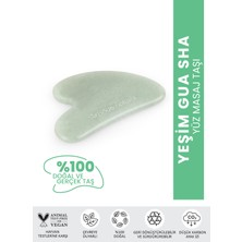 Bade Natural Yeşim Gua Sha %100 Doğal ve Gerçek Yüz Masaj Taşı