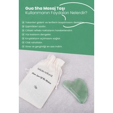 Bade Natural Yeşim Gua Sha %100 Doğal ve Gerçek Yüz Masaj Taşı