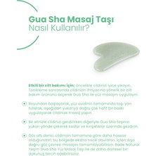 Bade Natural Yeşim Gua Sha %100 Doğal ve Gerçek Yüz Masaj Taşı