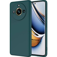 Microsonic Realme 11 Pro+ Kılıf Groovy Soft Koyu Yeşil