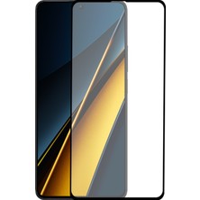 Kzy Xiaomi Poco X6 Pro ile Uyumlu Tam Kaplayan Temperli Ekran Koruyucu Cam