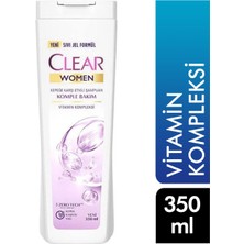 Clear Şampuan Women Vitamin Kopleksi 350 ml + Banyo Lifi Armağan