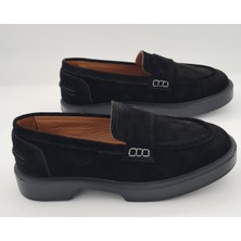 Ayakkabım Official Deri Siyah Kadın Ayakkabı Rahat Hafif Taban Loafer  Siyah