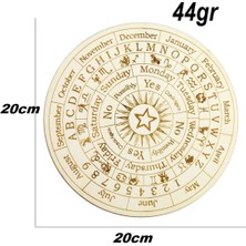 Market66 Ahşap Kehanet Tahtası Spritüal Harf Tahmin Levhası Astrology Zodyak Burçlar 20CM