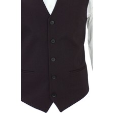 Mentor Regalo Erkek Yelek V Yaka Bordo Armürlü 50605