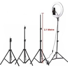 Ring Light Youtube – Tiktok - Selfie - Makyaj Led Işıklı 10 Inç (26 Cm) 210 Cm Tripod