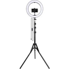 Ring Light Youtube – Tiktok - Selfie - Makyaj Led Işıklı 10 Inç (26 Cm) 210 Cm Tripod