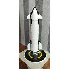 3D HAPPY Spacex Starship 26 cm