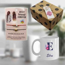 Regalo Kişiye Özel Kupa Arkadaşlık Bilekliği Hediye Seti