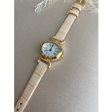 Quartz Retro Minimal Vintage Deri Kordon Kadın Kol Saati Kelebek Model
