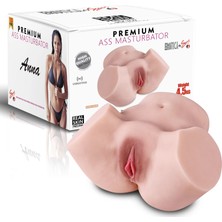 Feromon Shop Premium Âss Masturbator Anna - Realistikanal Vajinal 2 In 1 Titreşimli Suni Kalça Vajina