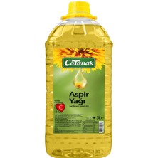 Çotanak Aspir Yağı 5 Lt Kare Pet 2 Adet