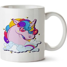 Unicorn Parıltı Iki Tarafı Baskılı Kupa Bardak