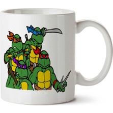 Ninja Turtles 3 Iki Tarafı Baskılı Kupa Bardak