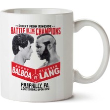 Rocky Balboa ve Clubber Lang Iki Tarafı Baskılı Kupa Bardak