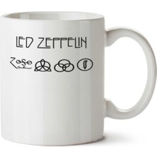 LED Zeppelin Iki Tarafı Baskılı Kupa Bardak