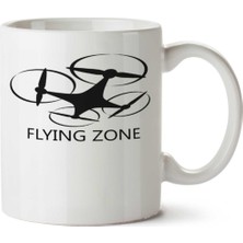 Art Hediye Flying Zone Iki Tarafı Baskılı Kupa Bardak