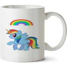 Unicorn Gökkuşağı 2 Iki Tarafı Baskılı Kupa Bardak